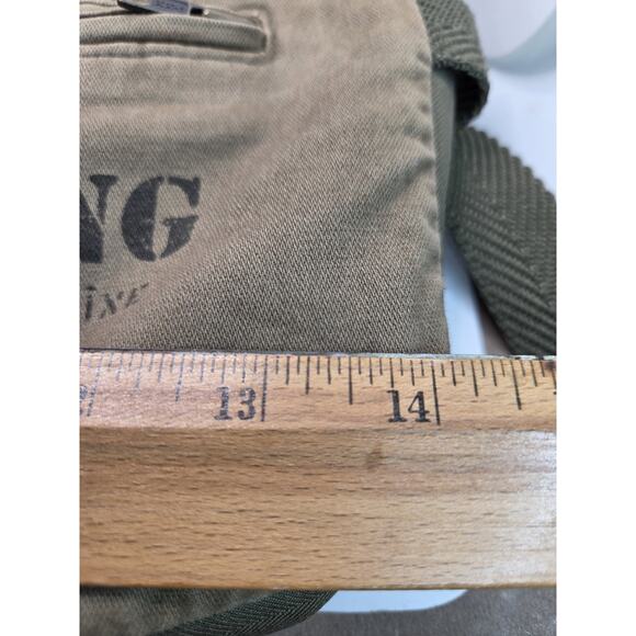 Da-Nang Bag Recycled Green Military Wear Satchel Multi Pockets Snap Zip Vintage - Picture 12 of 16